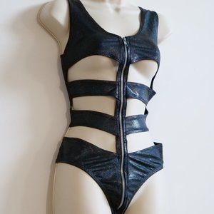 Rave Wonderland "Cut You Down" Underboob Holographic Bodysuit S/M